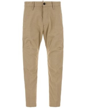 DSquared² Beige Stretch Cotton Chino Pant - Natural
