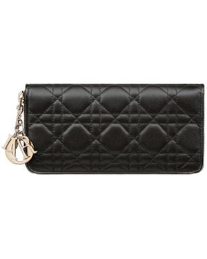 Dior Portafoglio viaggiatore pelle di agnello donne - Nero