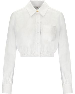 Elisabetta Franchi Cropped Shirt - White