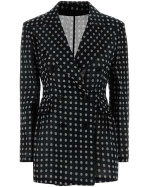 Ermanno Scervino Printed Organza Blazer - Black