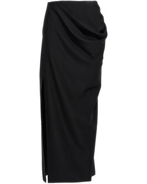 McQueen 'Slashed Drape' Rock - Schwarz