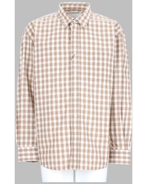 sunflower Print Button-Up Shirt For - Natural