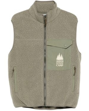 Maison Kitsuné Casual Fleece Sleeveless Vest Clothing - Grey