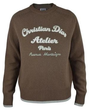 Dior Cd Atelier Gebreide Trui - Grijs