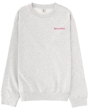 SPORTY&RICH Sweatshirt With Logo And Print - White