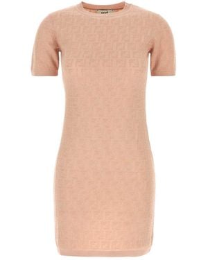 Fendi Ff Cotton Dress - Pink