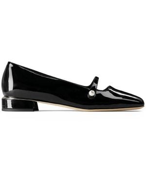 Jimmy Choo Elisa Patent Leather Ballet Flats - Black