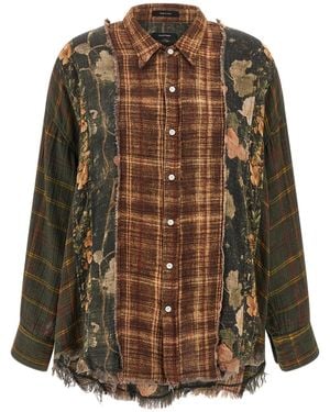 R13 Patchwork Shirt - Brown