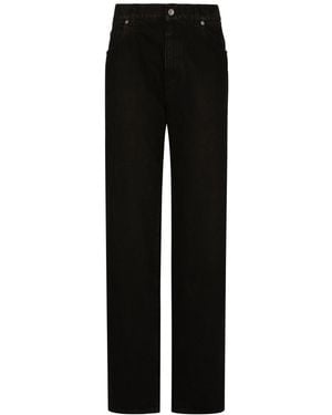 Dolce & Gabbana Denim Boyfriend Jeans - Black