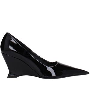 Ferragamo Damens Lacklederpumps Schwarz