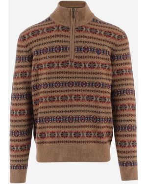 Polo Ralph Lauren Fair Isle Wool Jumper - Brown