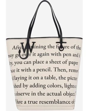 JW Anderson JW Anderson Cotton Blend Anchor Einkaufstasche - Mettallic
