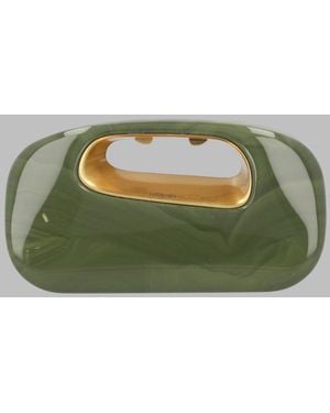 Cult Gaia Glossy Top Handle Clutch - Green
