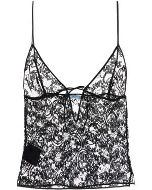 Prada Lace Top - Black