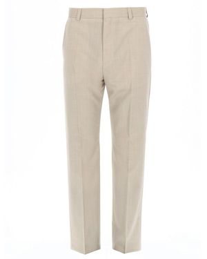 HUGO Virgin Wool Polyester Trousers - Natural