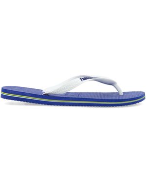 Havaianas Brasil Logo Flip-Flops - Blue