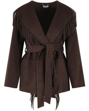 Jonathan Simkhai 'Rowen' braune Wollmischungsjacke - Schwarz