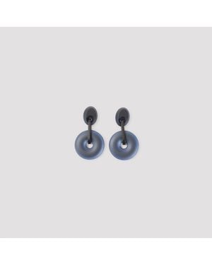 Giorgio Armani Geometrische Ohrclips - Blau