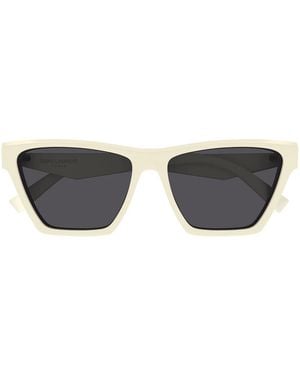 Saint Laurent Zonnebril Sl M103 007 Ivoor/zwart Dames - Grijs