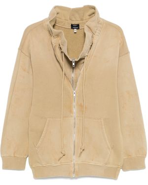 R13 Paperbag Zip-Up Wk347001Bf - Natural