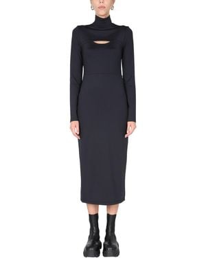 Ambush Polo Neck Midi Dress - Blue