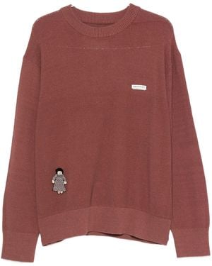 Song For The Mute Oversized Jumper - Red