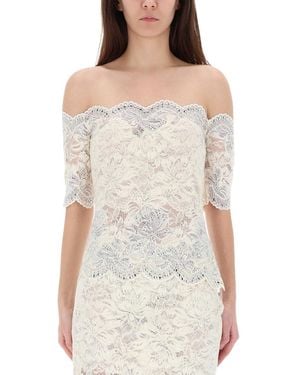 Rabanne Ivory Polyamide-Elastane Top - Multicolor