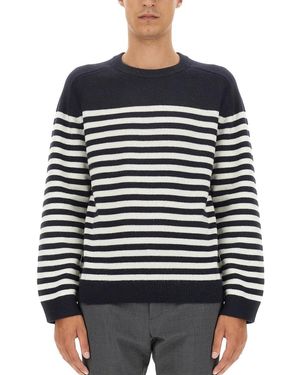 Theory Theorie gestreiftes Hemd - Blau