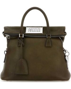 Maison Margiela Leather Mini 5Ac Handbag - Brown