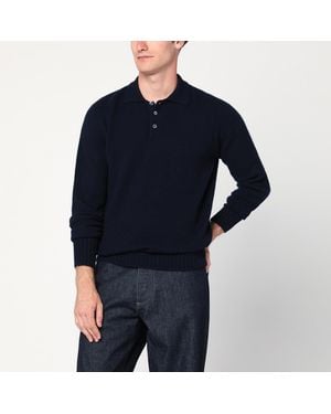 Drumohr Lambswool Polo - Blue