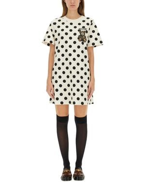 Moschino Teddy Polka Dots" Dress - White