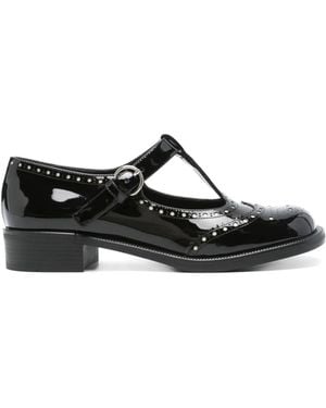 Miu Miu Black Leather Oxfords And Derby