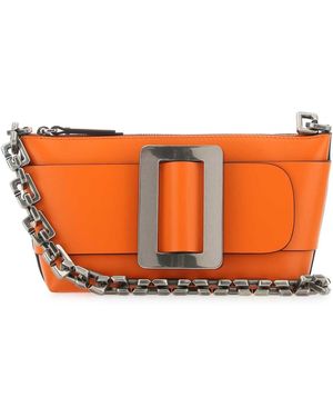 Boyy Leather Buckle Shoulder Bag - Orange