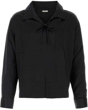 Bode Satin Maze Blouse - Black