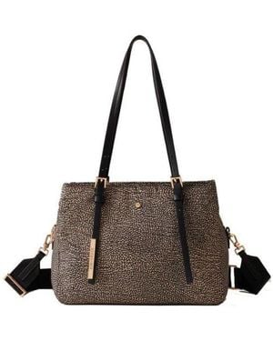 Borbonese Borbonse Borsa Shopping Medium C/T - Braun