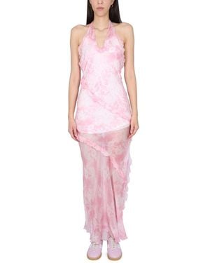 MSGM Silk Chiffon Dress - Pink