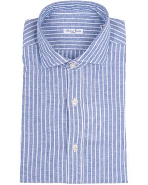 SARTORIA DEL CAMPO-SONRISA Shirt Cotton - Blue