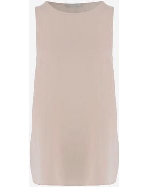Allude Stretch Silk Top - Natural