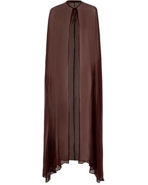 Raquel Diniz Cape aus Seide - Braun