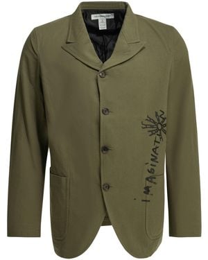 Comme des Garçons Printed Blazer - Green
