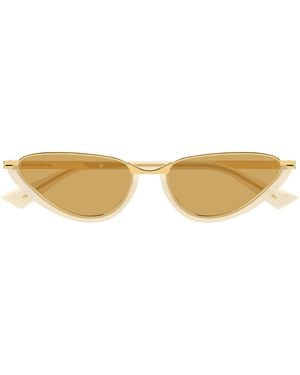 Bottega Veneta Sonnenbrille Bv1346 S 003 Gelb/Braun Damen - Natur