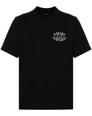 Amiri Arts District Logo Print Cotton T Shirt - Black