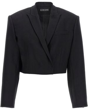 David Koma Blazer «Crotped» - Noir
