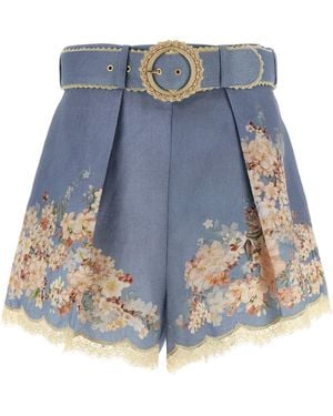 Zimmermann Cascadian Tuck' Shorts - Blue