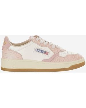 Autry Zapatillas bajas Medalist de piel - Rosa