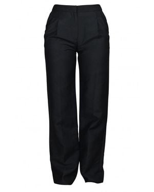 Balenciaga Pleated Cotton-Blend Pants - Black