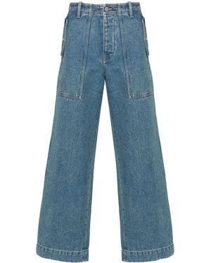 Maison Kitsuné Workwear Denim Cotton Jeans - Blue