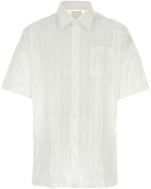 Givenchy Striped Chiffon Shirt - White