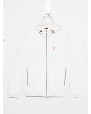 Brunello Cucinelli Nylon Blouson Jacke - Weiß