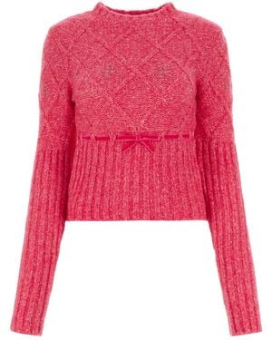 Cormio Fuchsia Wool Blend Sweater - Red